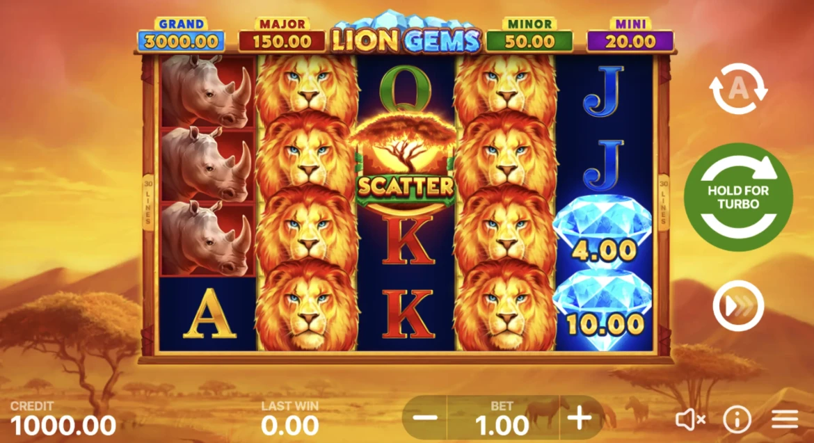 Lion Gems: Hold and Win